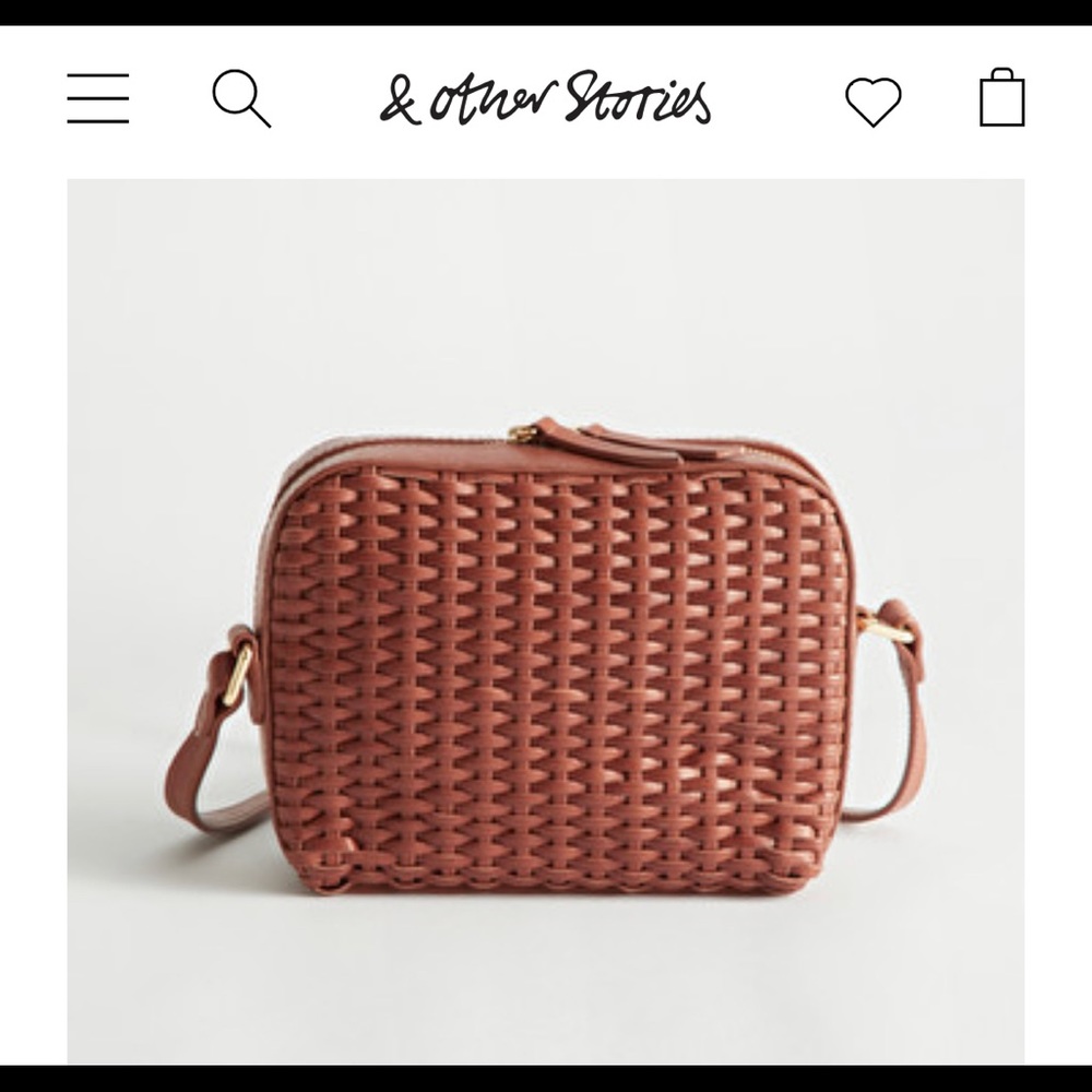 & other stories small woven leather bag NWOT